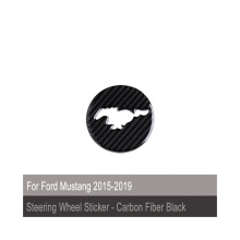 Auto-Lenkrad-Dekorationsabdeckung, Zieraufkleber, kompatibel mit Ford Mustang 2015–2019, Zubehör