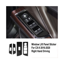 Kohlefaser-Aufkleber für den Fensterheber-Knopfrahmen, kompatibel mit Mazda CX-9 CX9 2016 2017 2018 2019 2020,