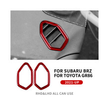 Aufkleber kompatibel für Subaru BRZ Toyota GR86 2021 2022 2023 2024 Auto Air Outlet Rahmen Trim Real Carbon Fiber