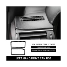 AIRSPEED Aufkleber kompatibel für Lexus RC300 RC350 RC200T 2015-2022 Auto Real Carbon Fiber Air Outlet Rahmen