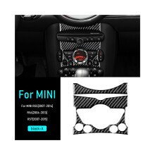 Carbon Fiber kompatibel für Mini Cooper Hardtop R56 Clubman R55 Cabrio R57 Zubehör Auto Zentrale Steuerung