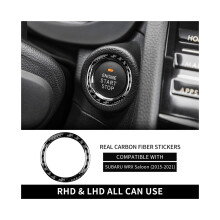 Aufkleber kompatibel für Subaru WRX Limousine 2015-2021 Echt Carbon Fiber Start Stop Button Auto Motor Trim Zündung