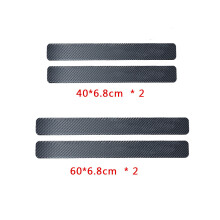 4 STÜCKE 60x6,8 cm Autotürschwelle Anti-Kick-Aufkleber Abriebschutz Anti Scratch Carbon Fiber Autotüraufkleber