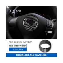 AIRSPEED kompatibel für Subaru Impreza 2009 2010 2011 Auto Lenkrad Aufkleber Streifen Real Carbon Fiber Innen