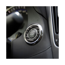 Motor Start Stop Taste Panel Ring Abdeckung Trim Aufkleber Aufkleber kompatibel für Infiniti Q50 Q60 Carbon Fiber