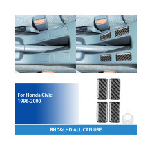 Kompatibel für Honda Civic 1996 1997 1998 1999 2000 Zubehör Carbon Fiber Getriebe Lenkrad Panel Trim Aufkleber
