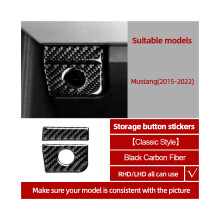 Carbon Fiber kompatibel für kompatibel ford Mustang 2015-2022 Center Console Gear Shifter Panel Trim Abdeckungen