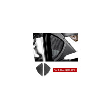 Kohlefaser, kompatibel für Mercedes Benz W204 C-Klasse 2007–2013, 2 Stück Türschlitz-Nutabdeckungs-Zieraufkleber