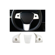 Auto Sparkle ABS Carbon faser Modell Y Lenkrad patch dekoration kompatibel für Tes-la Modell 3 Modell Y Innen