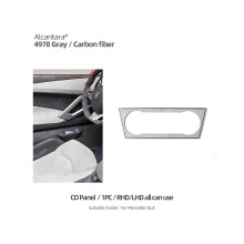 Alcantara-Innenverkleidung kompatibel für Mercedes Benz W176 W177 CLA GLA A-Klasse Auto-Mittelkonsole CD-Panel-Abdeckung