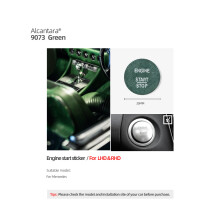 Alcantara-Verkleidung kompatibel mit Mercedes W204 W205 W206 GLE GLA GLS A B E C-Klasse Motor-Start-Stopp-Knopf-Aufkleber