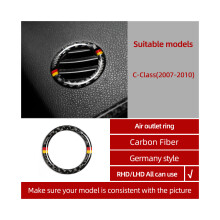 BETTERHUMZ kompatibel mit Mercedes Benz W204 C-Klasse, Carbonfaser, zentraler Schalthebelverkleidungsaufkleber