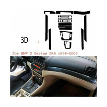 1 Set Car Dash Carbon Fiber 3D Wrap Trim Aufkleber Innenzubehör kompatibel mit -3 Series E46 1998-2005