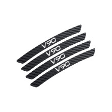 4 Stück Auto-Radnaben-Felgenaufkleber aus Kohlefaser, kompatibel mit Volvo XC90 XC60 T6 S60 XC40 V40 V60 V50 S40