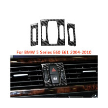 kompatibel für 5 Series E60 E61 2004-2010 Innenausstattung Auto Carbonfaser Innenaufkleber Zentrale Lüftungsöffnung