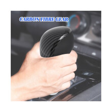 Kompatibel mit Nissan Navara NP300 2016-2019 Auto Carbon Fiber Schaltknauf Kopf Abdeckung Trim Dekoration Aufkleber