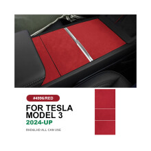 Aufkleber für die Mittelkonsolen-Aufbewahrungsbox aus italienischem Wildleder, kompatibel mit Tesla Model 3 Highland