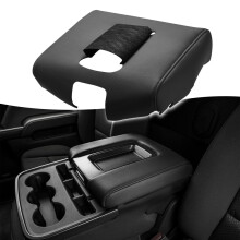 KBH Auto-Mittelkonsolen-Armlehnenabdeckung für Chevy Chevrolet Silverado GMC Sierra 2014-2018 Vinyl-Mikrofaser-Leder