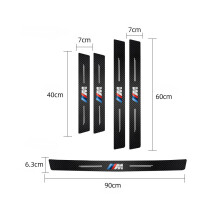 (5 stuks - BMW M) leren autodeurstickers koolstofvezel drempel anti-kras voor BMW X1 X2 X3 X5 X4 X6 X7 iX3 F20
