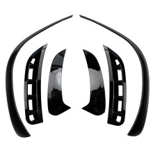6Pcs Auto Vorne und Hinten Stoßstange Splitter Spoiler Trim für Mercedes-Benz GLE W167 2020 AMG Glanz Schwarz