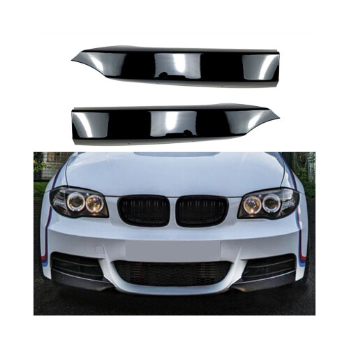 Für - 1er E82 E88 2008-2013 Frontstoßstange Lippe Winkel Diffusor Splitter Spoiler Protector Hellschwarz 1