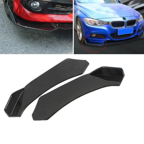 2Pcs Universal Auto Front Schaufel Lip Splitter Kinn ABS Spoiler 2