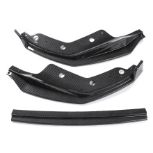 Carbon Fiber Look Frontstoßstange Lip Spoiler Splitter Abdeckung Trim Body Kit 3PCS Für BMW 3 Serie G20 2019-2020