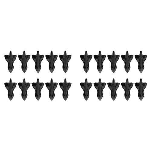 20Pcs Auto Hinten Dach Fin Spoiler Diffusor Generator Stoßstange Schwanz Generator, Schwarz