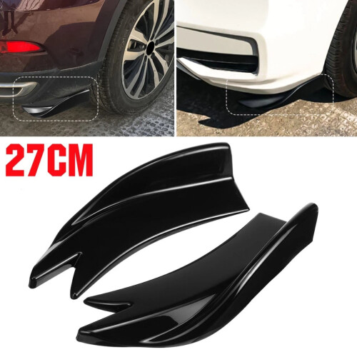 27cm Auto Heckspoiler Spoiler Canards Flossen Anti-Crash Diffusor Lip Wrap Winkel Splitter Protector Guard Universal 1