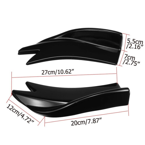 27cm Auto Heckspoiler Spoiler Canards Flossen Anti-Crash Diffusor Lip Wrap Winkel Splitter Protector Guard Universal 2