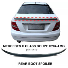 FÜR MERCEDES C-KLASSE W204 AMG STYLE HECKSPOILER 07-14 SCHWARZGLÄNZEND UK