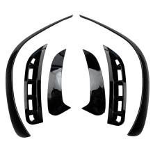 6Pcs Auto Vorne und Hinten Stoßstange Splitter Spoiler Trim für-W167 2020 Glanz Schwarz