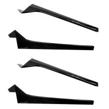 4x Auto Glänzend Schwarz Hinten Fenster Seite Spoiler Canards Splitter für-2017-2022 Windschutzscheibe Trim Aufkleber