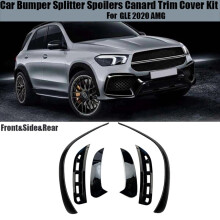 6Pcs Auto Vorne und Hinten Stoßstange Splitter Spoiler Trim für W167 2020 Glanz Schwarz
