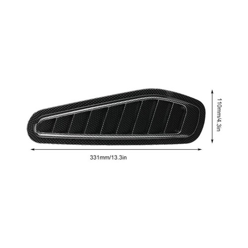 Auto-Luftstrom-Einlassabdeckung, Auto-Luftstrom-Einlass-Dekorative Schaufel-Entlüftungshaubenabdeckung Universal-Carbon-Faser-Stil 1