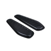 2x Carbon Fiber Auto Air Flow Intake Scoop Turbo Bonnet Vent Abdeckung Haube Kotflügel ah