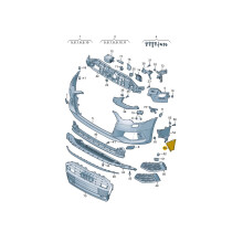 Guia de ar lateral direita AUDI A4 8W2 B9 4K0121764A Novo Original