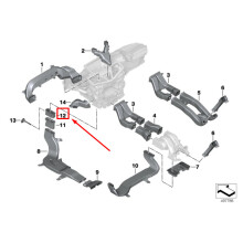 BMW X6G06 Luftkanaladapter hinten links 64117943713 7943713 NEU ORIGINAL