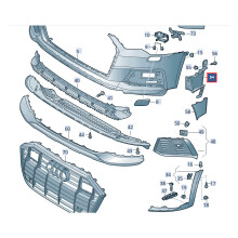 Guia de ar dianteiro esquerdo AUDI A6 C8 4K0121763J NOVO GENUÍNO