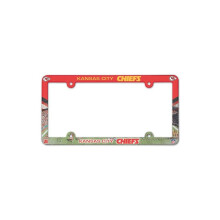 Kansas City Chiefs kentekenplaatframe, kunststof, volledige kleurenstijl