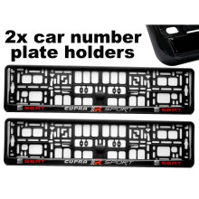 2 x Doming CAR Kentekenplaat Omrandingshouder Frames BEST FIT CUPRA voor SEAT
