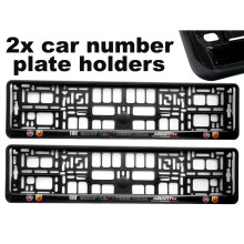 2 x Doming CAR Kentekenplaat Omrandingshouder Frames BEST FIT ABARTH voor FIAT