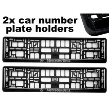 2 x Doming CAR Kentekenplaat Omring Houder Frames BESTE PASVORM voor MERCEDES
