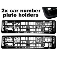 2 x Doming CAR Kentekenplaat Omlijsting Houder Frames BESTE PASVORM voor CITROEN