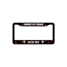 SignMission 12 x 6 Zoll Kunststoff-Nummernschildrahmen – Zombies Eat Brains You Are Safe