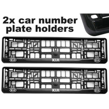 2 x Doming Auto Nummernschild Surround Halter Rahmen beste Passform für KIA