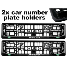 2 x Doming Auto Nummernschild Surround Halter Rahmen beste Passform für LAND ROVER
