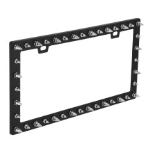 Bell Automotive 221461178 Universal-Kennzeichenrahmen im Spike-Design, Chrom