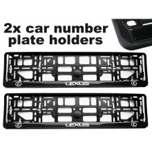 2 x Doming Auto Nummernschild Surround Halter Rahmen beste Passform für LEXUS