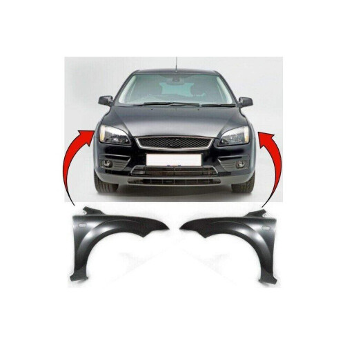Ford Focus 2005-2008 Front Wing Primed Pair Left & Right